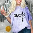 Lacrosse Senior 2024 Sticks And Ball Graduation Comfort Color Blast T-Shirt Amethyst