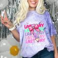 Last Day Of School Shirt Coquette Bow School Graduation Comfort Color Blast T-Shirt Amethyst