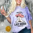 This Is My Last Rodeo Senior 2026 Cowgirl Graduation Comfort Color Blast T-Shirt Amethyst