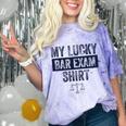 Law School Graduation Him Her Lucky Bar Exam Comfort Color Blast T-Shirt Amethyst