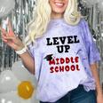 Level Up Middle School 5th Grade Graduation Comfort Color Blast T-Shirt Amethyst