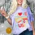 I Love 90's Music Retro Style Nostalgia Cassette 1990s Party Premium Tri-Blend Comfort Color Blast T-Shirt Amethyst