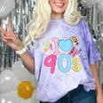 I Love 90's Retro Style Nostalgia Vibe 1990's Party Comfort Color Blast T-Shirt Amethyst