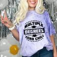 Multiple Degrees Zero Chill College Graduation Comfort Color Blast T-Shirt Amethyst