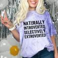 Naturally Introverted Selectively ExtrovertedIntrovert Joke Comfort Color Blast T-Shirt Amethyst