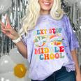 Next Stop Middle School Elementary School Graduation 2025 Comfort Color Blast T-Shirt Amethyst
