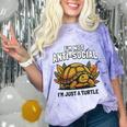 Not Anti Social Im Just A Turtle Sarcastic Introvert Humor Premium Tri-Blend Comfort Color Blast T-Shirt Amethyst