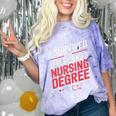 Nurse Graduation I Survived My Girlfriends Nursing Degree Comfort Color Blast T-Shirt Amethyst