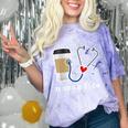 Nurse Life Graphic Nursing School Graduation Comfort Color Blast T-Shirt Amethyst