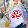 Overstimulated But Festive – Christmas Introvert Humor Comfort Color Blast T-Shirt Amethyst Overstimulated But Festive – Christmas Introvert Humor Comfort Color Blast T-Shirt Amethyst