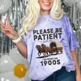 Be Patient With Me I'm From The 1900s Horse-Drawn Wagon Comfort Color Blast T-Shirt Amethyst
