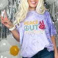 Peace Out 6th Grade Graduation Last Day Of School Comfort Color Blast T-Shirt Amethyst