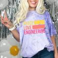 Peace Love Engineering Engineer School Graduation Retro Comfort Color Blast T-Shirt Amethyst