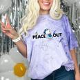 Peanuts Graduation Peace Out Snoopy Woodstock Comfort Color Blast T-Shirt Amethyst