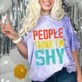 People Think I'm Shy I Introvert Comfort Color Blast T-Shirt Amethyst