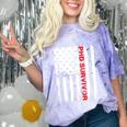 PhD Survivor Graduation American Flag Shirt Degree Tee Women Kids Men Comfort Color Blast T-Shirt Amethyst