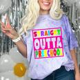 Pink STRAIGHT OUTTA Preschool PRE-K Graduation Comfort Color Blast T-Shirt Amethyst