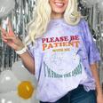 Please Be Patient With Me I'm From The 1900s Heart Beat Comfort Color Blast T-Shirt Amethyst