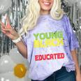 Proud African American Educated Graduation Comfort Color Blast T-Shirt Amethyst