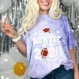 Proud Auntie Of A 2026 Senior Football Graduation Family Comfort Color Blast T-Shirt Amethyst