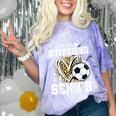 Proud Boyfriend Of A 2026 Senior Soccer Graduation Leopard Comfort Color Blast T-Shirt Amethyst
