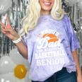 Proud Dad Of A 2025 Senior Basketball Graduation Comfort Color Blast T-Shirt Amethyst