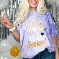 Proud Mom Of a 2026 Senior Volleyball Graduation Comfort Color Blast T-Shirt Amethyst