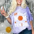 Proud Mom Of a Basketball Senior Class Of 2026 Graduation Comfort Color Blast T-Shirt Amethyst
