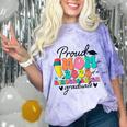 Proud Mom Class Of 2025 Kindergarten Graduate Graduation Comfort Color Blast T-Shirt Amethyst