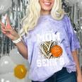 Proud Senior Mom Class Of 2026 Basketball Graduation Leopard Comfort Color Blast T-Shirt Amethyst