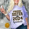 Proud Sister Of A 2024 Graduate Senior Graduation Comfort Color Blast T-Shirt Amethyst