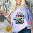 Psychedelic Alien Mushroom Nostalgia Groovy Vibe Hippie Comfort Color Blast T-Shirt Amethyst