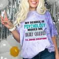 Qualified Psychologist PhD PsyD Shirt Graduation Comfort Color Blast T-Shirt Amethyst