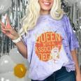 Queen Associate Degree Afrocentric Graduation T Shirt Comfort Color Blast T-Shirt Amethyst