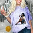 Queen Masters Degree Graduation Educated Melanin Grad Comfort Color Blast T-Shirt Amethyst