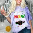 Queen MSW Social Work Grads Masters Graduation Comfort Color Blast T-Shirt Amethyst