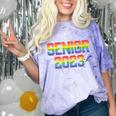 Rainbow LGBT Pride Senior 2023 Graduation Comfort Color Blast T-Shirt Amethyst