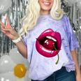 Rainbow Lips With a Cherry In The Mouth 80s Nostalgia Premium Tri-Blend Comfort Color Blast T-Shirt Amethyst Rainbow Lips With a Cherry In The Mouth 80s Nostalgia Premium Tri-Blend Comfort Color Blast T-Shirt Amethyst