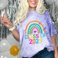 Rainbow Senior 2029 Shirt Class Of 2029 Cute Graduation Comfort Color Blast T-Shirt Amethyst