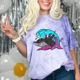 Retro 80s Shark Whale Diving Nostalgia Shark Party Comfort Color Blast T-Shirt Amethyst