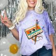 Retro Cassette Tape & Pencil Rewind Nostalgia Party 80s 90s Comfort Color Blast T-Shirt Amethyst