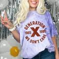 Retro Gen X 1965-1980 Sarcastic Nostalgia Graphic Comfort Color Blast T-Shirt Amethyst