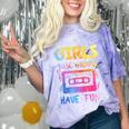 Retro Girls Just Wanna Have Fun Nostalgia 1980s 80's Premium Tri-Blend Comfort Color Blast T-Shirt Amethyst