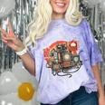 Retro Tech Stack 80s 90s Nostalgia Analog TV Cameras Comfort Color Blast T-Shirt Amethyst