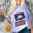 Rewind Good Times Retro VHS Tape Nostalgia 80s 90s Premium Tri-Blend Comfort Color Blast T-Shirt Amethyst