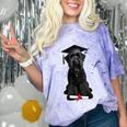 Russian Terrier Dog Graduation Cap Graduate Owner Grad Comfort Color Blast T-Shirt Amethyst