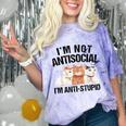 Sarcasm Cat Sarcastic Introvert Antisocial Cat Lover Comfort Color Blast T-Shirt Amethyst