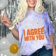 Sarcastic Introvert My Silence Doesn't Mean I Agree Comfort Color Blast T-Shirt Amethyst