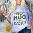 Sassy Saying Go Hug Cactus Introverts Sassy Quote No Hugs Comfort Color Blast T-Shirt Amethyst