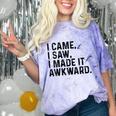 I Came I Saw I Made It Awkward Introvert Humor Quote Comfort Color Blast T-Shirt Amethyst